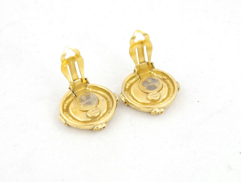 CHANEL Chanel Coco Mark Earring Vintage Antique Gold [Jewelry] [Used]