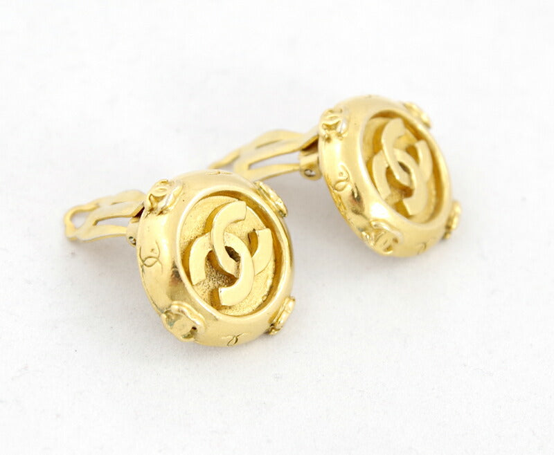 CHANEL Chanel Coco Mark Earring Vintage Antique Gold [Jewelry] [Used]