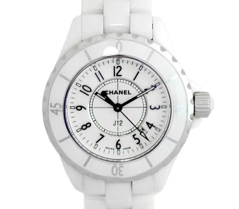 Battery replacement CHANEL Chanel J12 33mm H0968 200m Waterproof Ceramic White White White Dial Quartz Ladies [Watch] [Used]