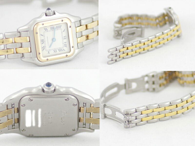 Cartier Cartier Pan Tail SM 2 Row White Ivory White Dial K18YG Yellow Gold SS Stainless Steel Combination Ladies Quartz [Watch] [Used]