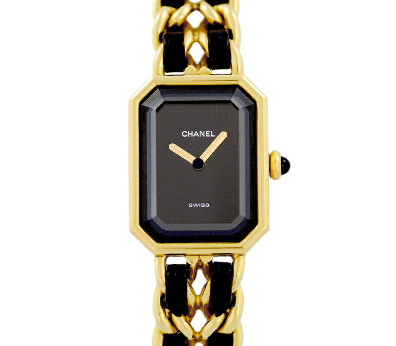 CHANEL Chanel Chanel Premiere L size H0001 Gold Black Dial YGP Yellow Gold Ladies Quartz [Watch] [Used]