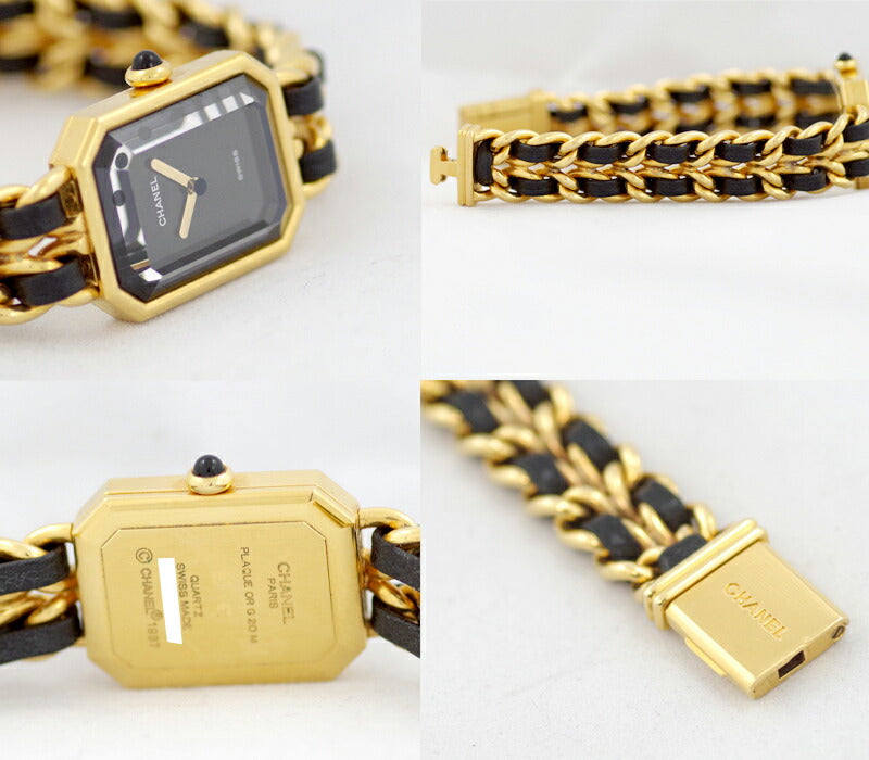 CHANEL Chanel Chanel Premiere L size H0001 Gold Black Dial YGP Yellow Gold Ladies Quartz [Watch] [Used]