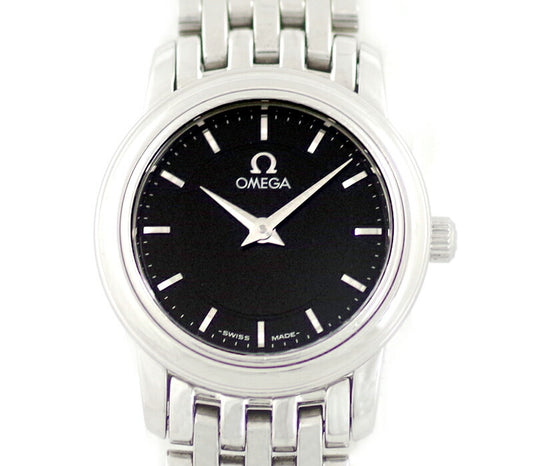 Battery replacement OMEGA Omega Devil Prestige 4570 Black Black Dial SS Stainless Ladies Quartz Devil [Watch] [Used]