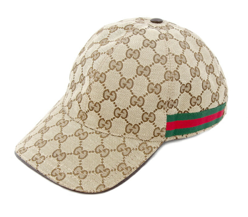 GUCCI Gucci Baseball Cap GG Canvas Total Pattern Pattern Sherry Line Beige M size Hat Unisex Men's Ladies Men and Women 200035 [Apparel] [Used]