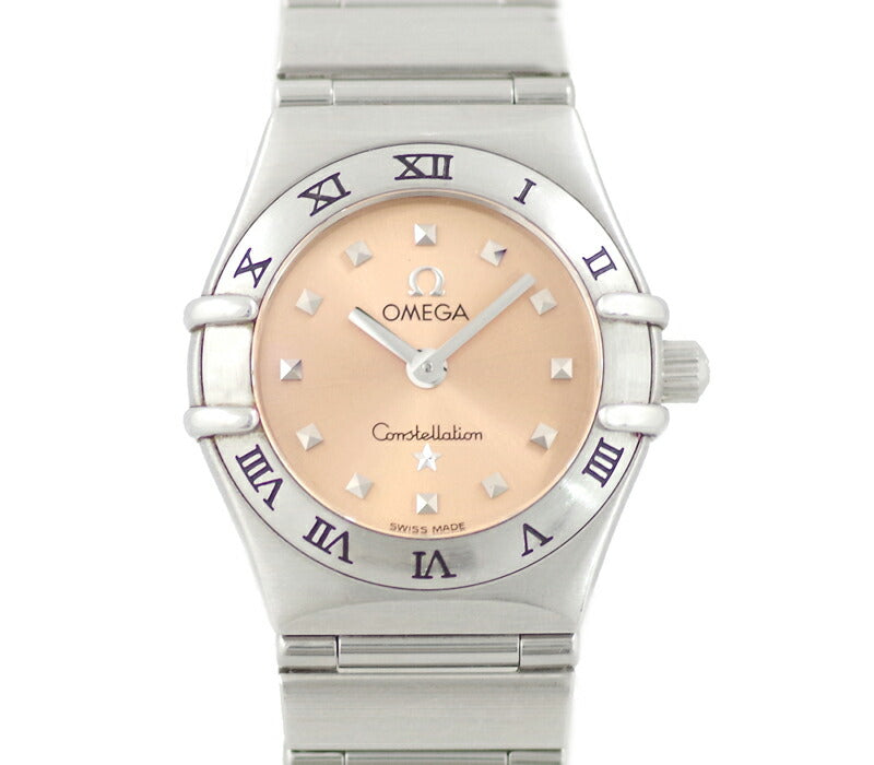 Battery replacement OMEGA Omega Constellation Mini My Choice 1561.61 Pink Dial SS Stainless Steel Mirror Furushi Ladies Quartz [Watch] [Used]