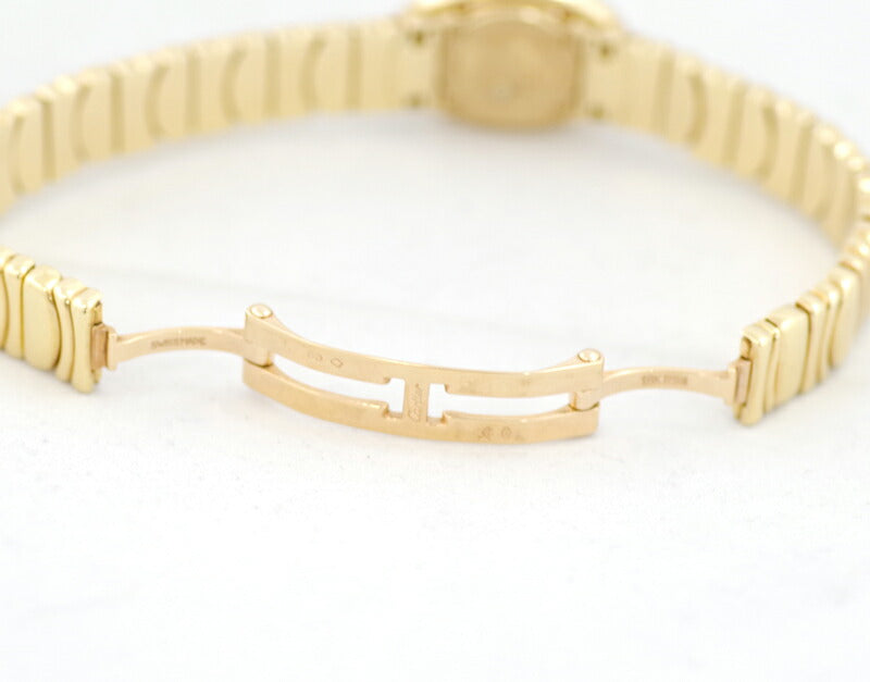 Cartier Cartier Cartier Cartier Cartier Mini Venuy White Ivory White Ivory Dial K18 Yg Yellow Gold Golden Fruit Diamond Ladies Quartz [Watch] [Used]