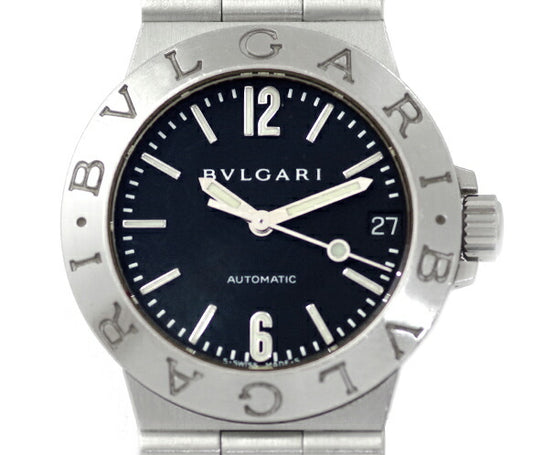 BVLGARI Bulgari Diagano Sports LCV29S Date Black Black Dial SS Ladies Automatic Wrap [Watch] [Used]