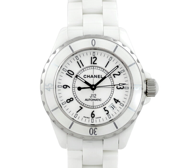 CHANEL Chanel J12 H0970 38mm Date 200m Waterproof White White Dial Ceramic Automatic Men [Watch] [Used]