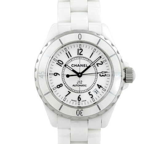 CHANEL Chanel J12 H0970 38mm Date 200m Waterproof White White Dial Ceramic Automatic Men [Watch] [Used]