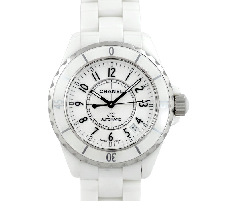 Internal point inspection CHANEL Chanel J12 H0970 38mm Date 200m Waterproof White White Dial Ceramic Automatic Men [6 months warranty] [Watch] [Used]