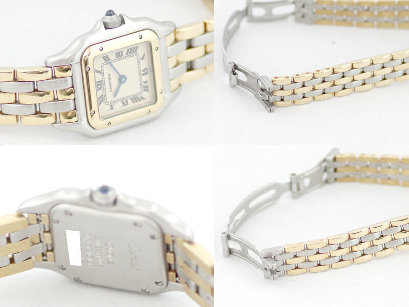 Battery replacement Cartier Cartier Pan Tail SM 3 Row White Ivory White Dial K18YG Yellow Gold SS Stainless Steel Combination Ladies Quartz [Watch] [Used]