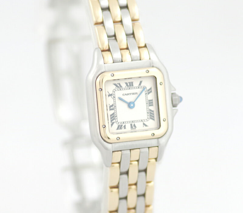 Battery replacement Cartier Cartier Pan Tail SM 3 Row White Ivory White Dial K18YG Yellow Gold SS Stainless Steel Combination Ladies Quartz [Watch] [Used]