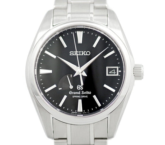 New finished SEIKO Seiko Grand Seiko Spring Drive Power Reserve Date 9R65-0AA0 SBGA003 Black Black Dial SS Stainless Men Automatic Wind [Watch] [Used]