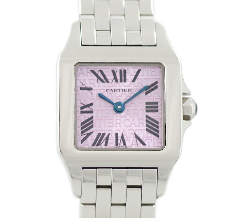 Cartier Cartier Cartier Cartier Cartier Cartier Santos de Movaisel SM Christmas Limited Purple Pattern Logo Purple Dial SS Stainless Steel Combination Ladies Quartz Dumoisel [Watch] [Used]