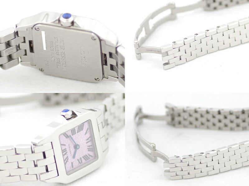 Cartier Cartier Cartier Cartier Cartier Cartier Santos de Movaisel SM Christmas Limited Purple Pattern Logo Purple Dial SS Stainless Steel Combination Ladies Quartz Dumoisel [Watch] [Used]