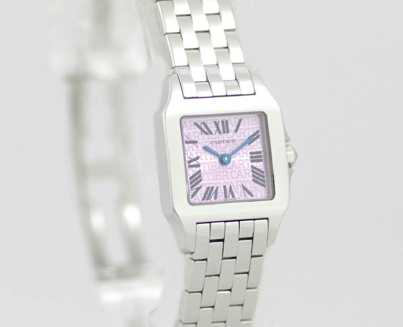 Cartier Cartier Cartier Cartier Cartier Cartier Santos de Movaisel SM Christmas Limited Purple Pattern Logo Purple Dial SS Stainless Steel Combination Ladies Quartz Dumoisel [Watch] [Used]