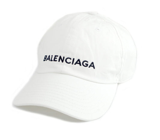 BALENCIAGA Balenciaga Classic Baseball Logo Embroidery Cap Hat Hat Hat L59 452245 452B4 Black Black White Canvas Cotton Rayon Unisex Men's Ladies Men and Women 200035 [Apparel] [Used]