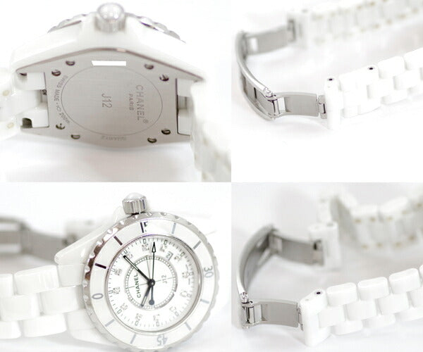 Battery replacement CHANEL Chanel J12 33mm H1628 Genuine 12p Diamond White White Dial Ceramic SS Ladies Quartz [Watch] [Used]