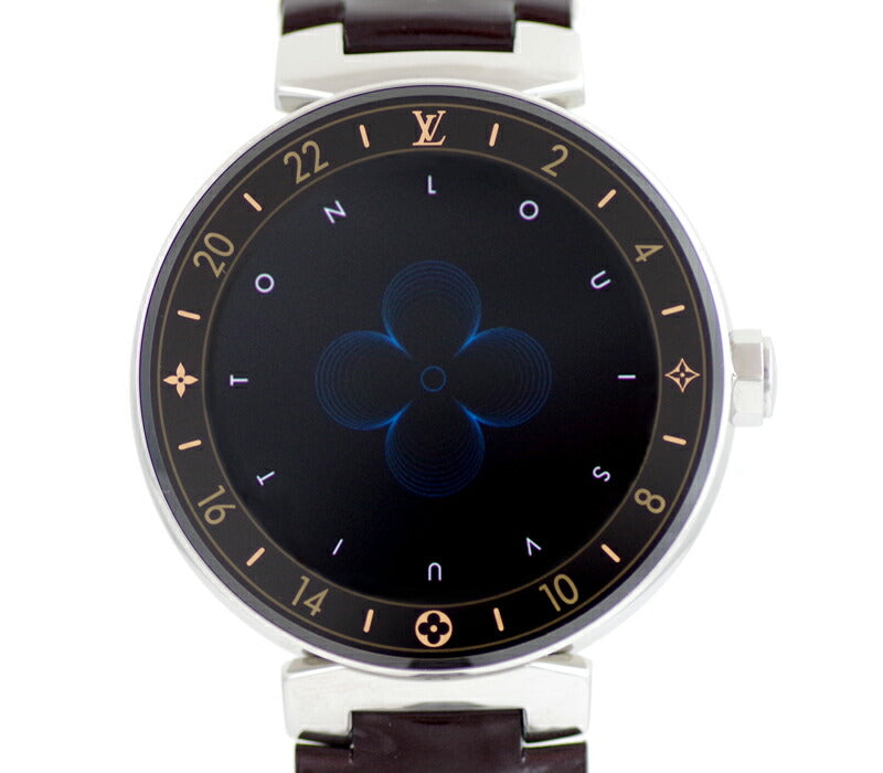 LOUIS VUITTON Louis Vuitton Tambour Horizon QA003Z Black Black Dial SS Stainless Steel Genuine Berni Men's Quartz Digital Charging [Watch] [Used]