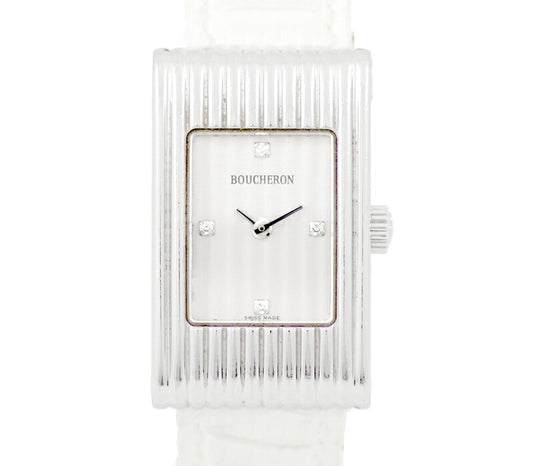 Boucheron Boucheron Boucheron Boucheron Reflection 4P Diamond Silver Dial SS Stainless Steel Genuine Belt Ladies Quartz [6 months warranty] [Watch] [Used]