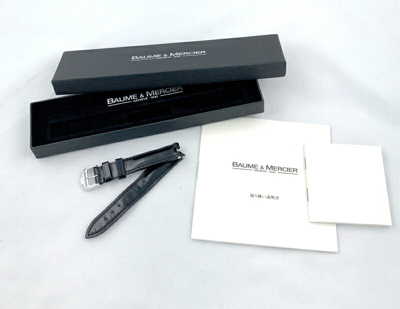 電池交換済 BAUME＆MERCIER ボーム&メルシェ リネア フルダイヤモンド MOA08164 シルバー 文字盤 SS ステンレス レディース クォーツ【6ヶ月保証】【腕時計】【中古】