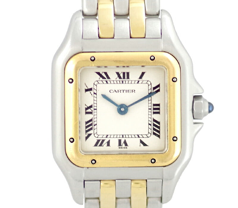 Battery replacement Cartier Cartier Pan Tail SM 2 Row White Ivory White Dial K18YG Yellow Gold SS Stainless Combination Ladies Quartz [6 months warranty] [Watch] [Used]