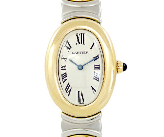 Cartier Cartier Cartier Cartier Cartier Benuwall Bell Epock W40002F2 White Dial K18YG Yellow Gold SS Stainless Combination Ladies Quartz [6 months warranty] [Watch] [Used]