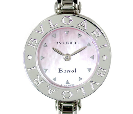 Battery replacement BVLGARI Bulgari B-ZERO1 Beezero One BZ22S Pink Shell Dial SS Stainless Ladies Quartz Bangle Watch [6 months warranty] [Watch] [Used]