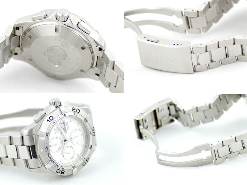 TAG Heuer タグホイヤー アクアレーサー デイデイト CAF2011 BA0815 300m防水 シルバー 文字盤 SS ステンレス メンズ 自動巻き【6ヶ月保証】【腕時計】【中古】