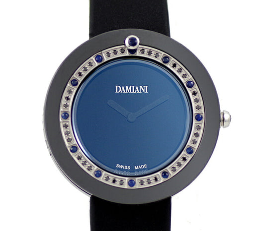 Battery replacement DAMIANI Damiani Bell Epock BCLSSB37 Sapphire 50m Waterproof Black Black Dial Ceramic Genuine Rubber Belt Genuine bleeding Ladies Quartz [6 months warranty] [Watch] [Used]