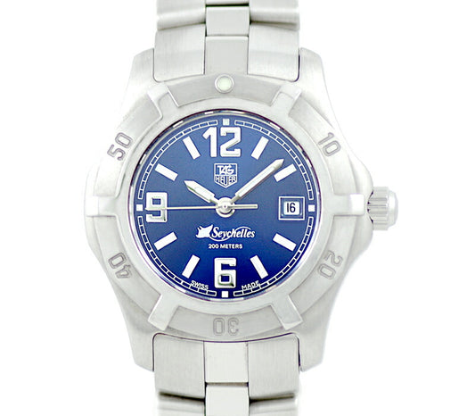 Battery replacement TAG HEUER Tag Hoier Exclusive Seishel World 2000 Limited WN131D 200m Waterproof Blue Blue Dial SS Stainless Ladies Quartz [6 months warranty] [Watch] [Used]