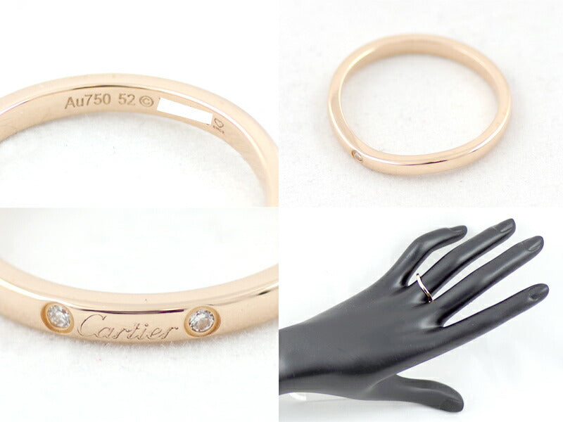 Cartier Cartier Valerin Ring 3P Diamond K18PG Pink Gold #52 No. 750 solid gold wedding ring [Jewelry] [Used]