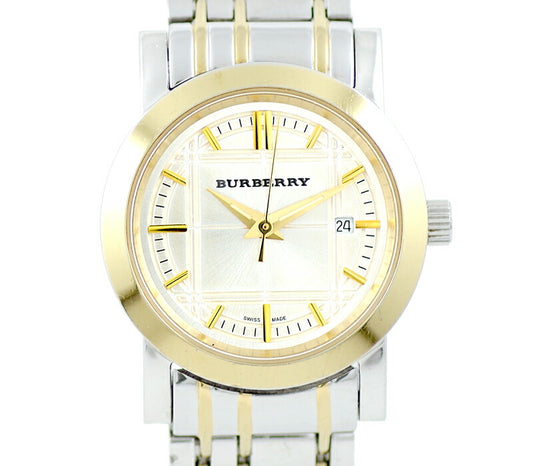 Battery replacement BURBERRY Burberry Heritage BU1359 Silver Dial YGP Yellow Gold SS Stainless Certain Combination Ladies Quartz [6 months warranty] [Watch] [Used]