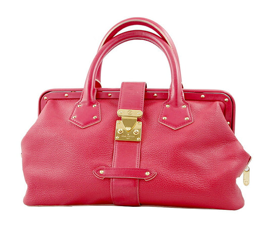 LOUIS VUITTON Louis Vuitton Anjenu PM Shari Handbag Leather M91843 Leather Gerranium Red Red Bag Travel [Bag] [Used]